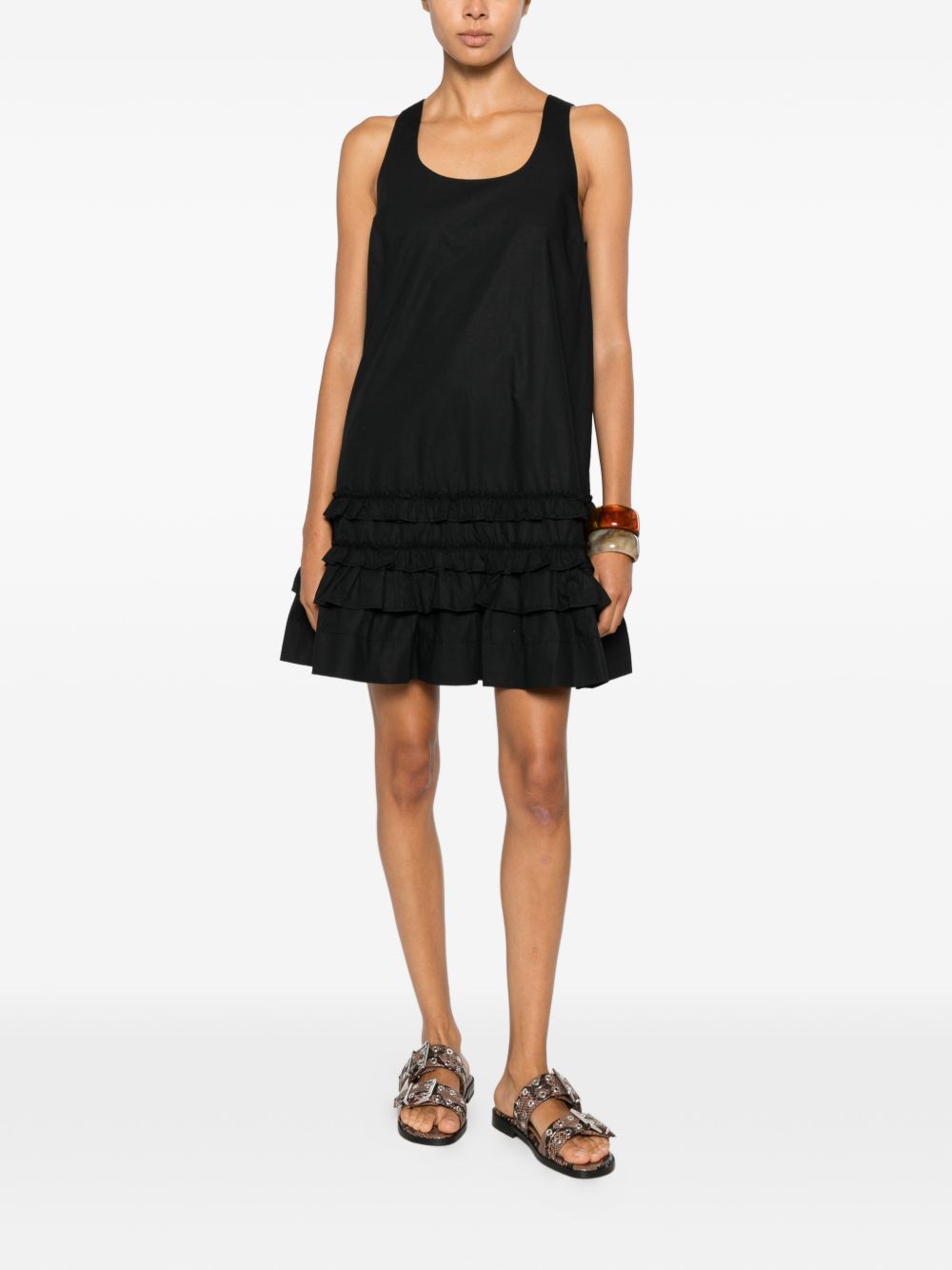 Ganni Women Organic Cotton Mini Dress