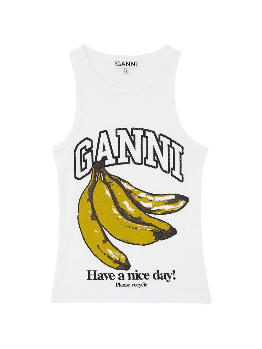 Ganni Women Printed Cotton Tank Top