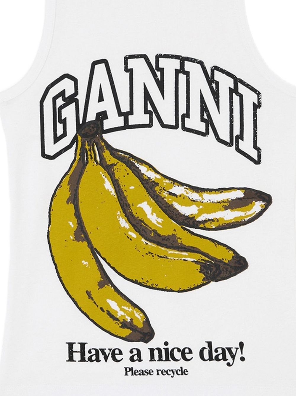 Ganni Women Printed Cotton Tank Top