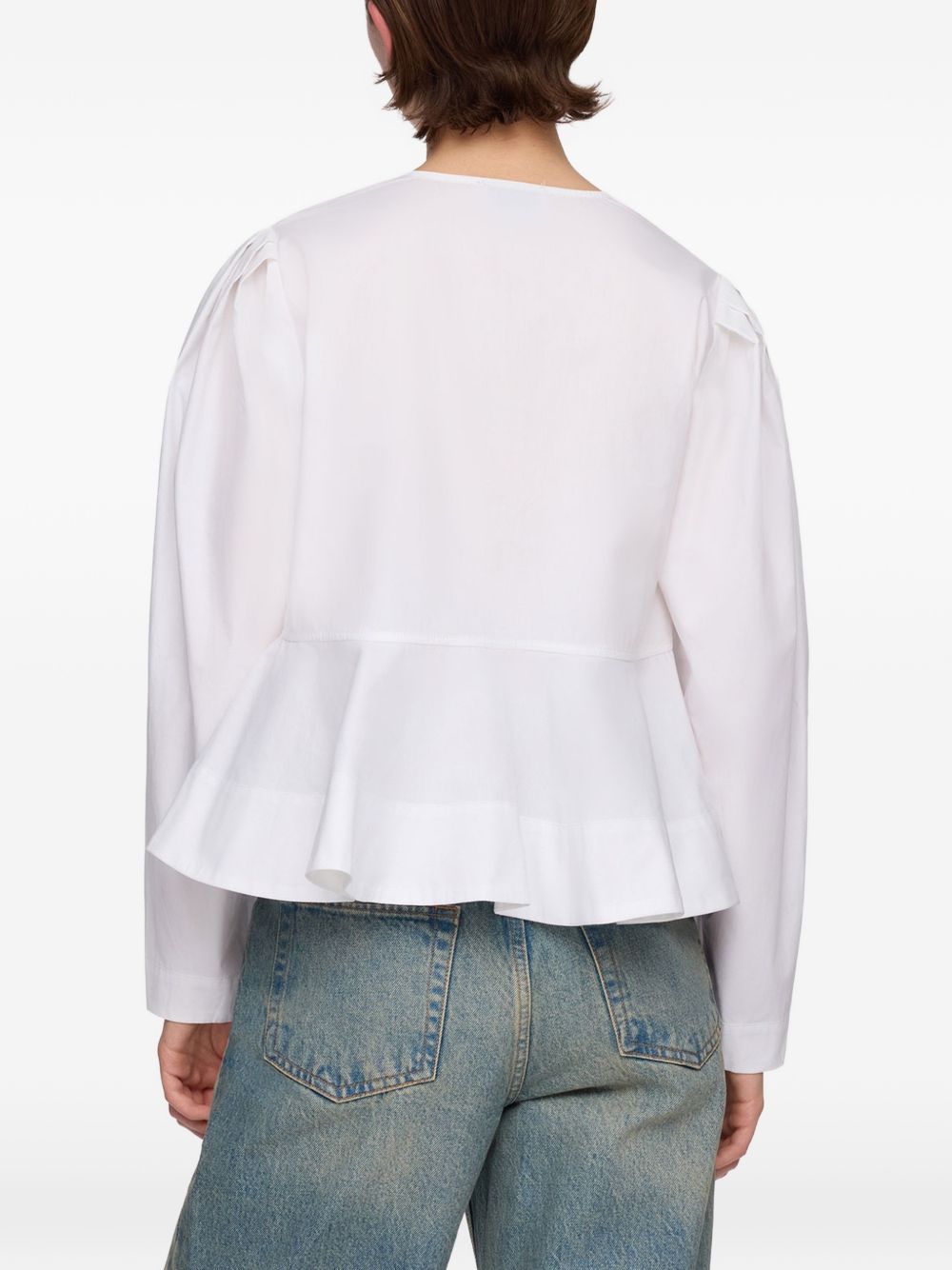 Ganni Women Organic Cotton Blouse