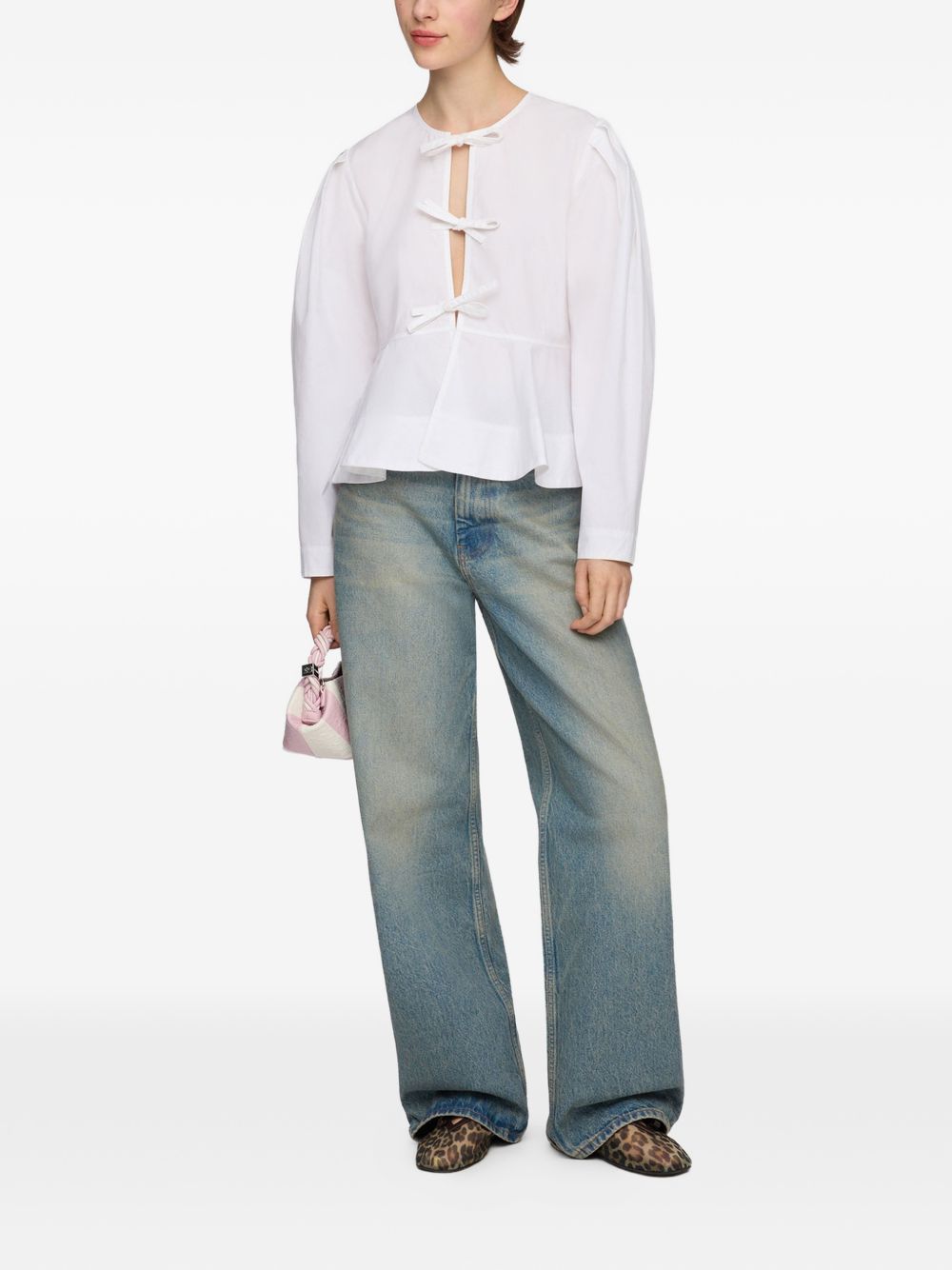 Ganni Women Organic Cotton Blouse