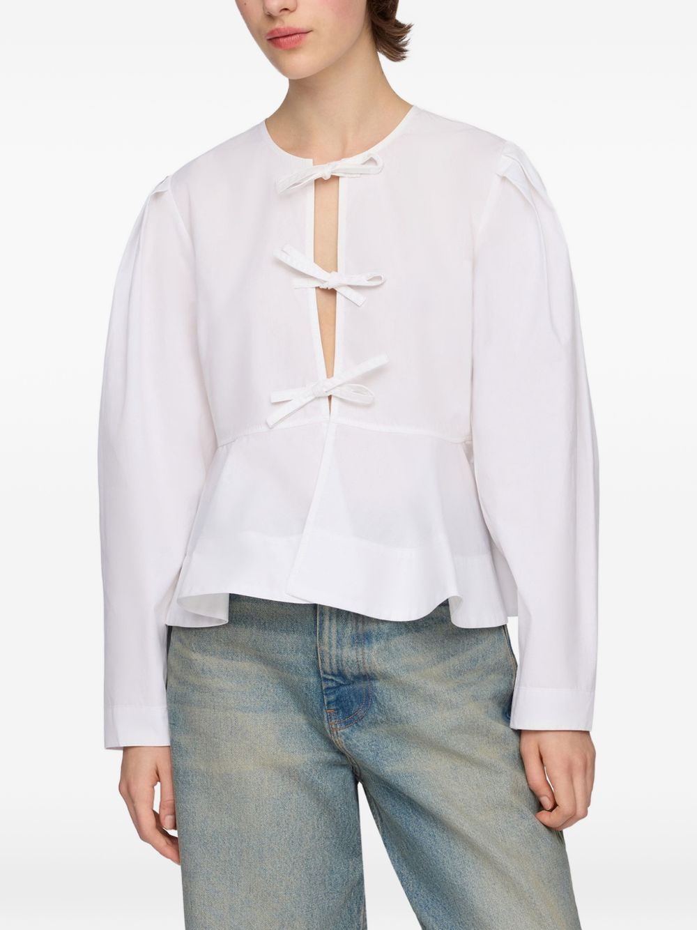 Ganni Women Organic Cotton Blouse