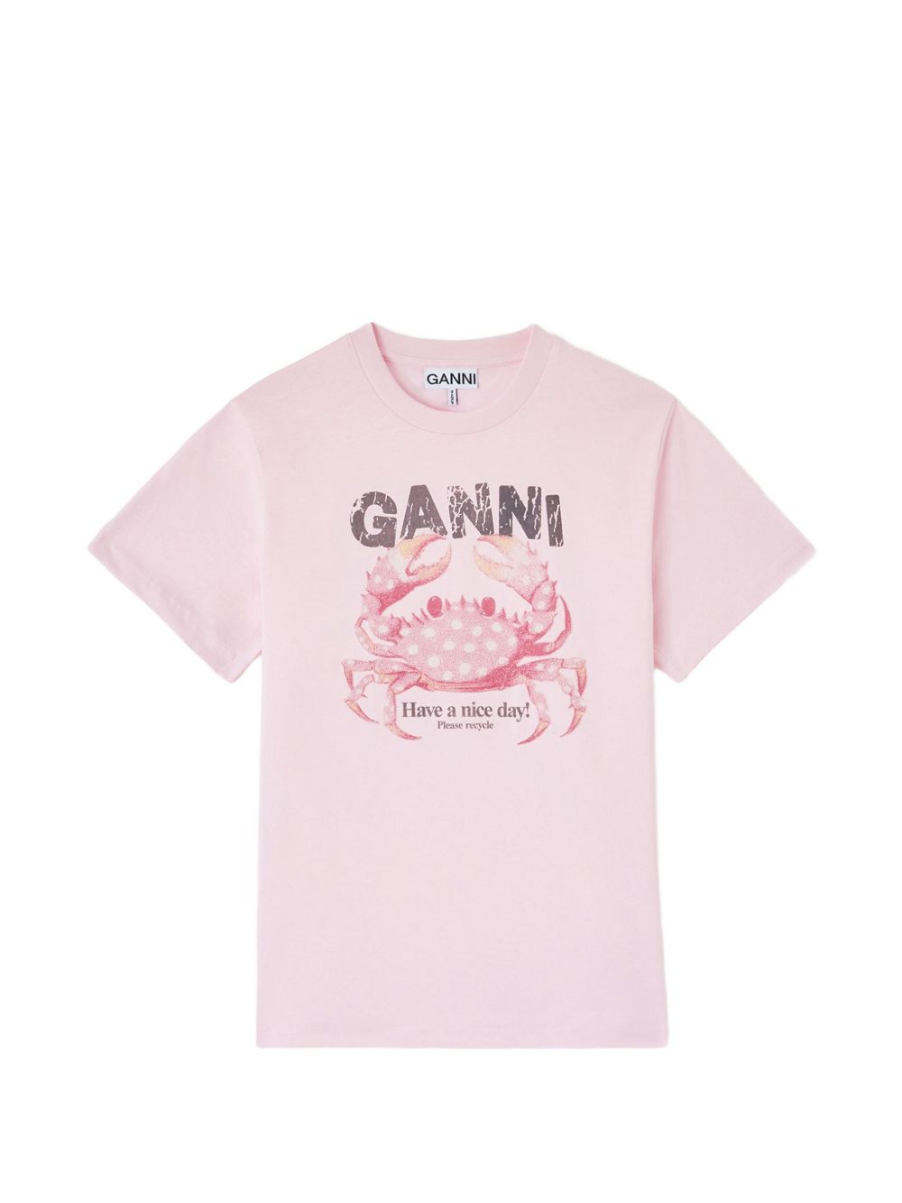Ganni Women Printed Cotton T-Shirt