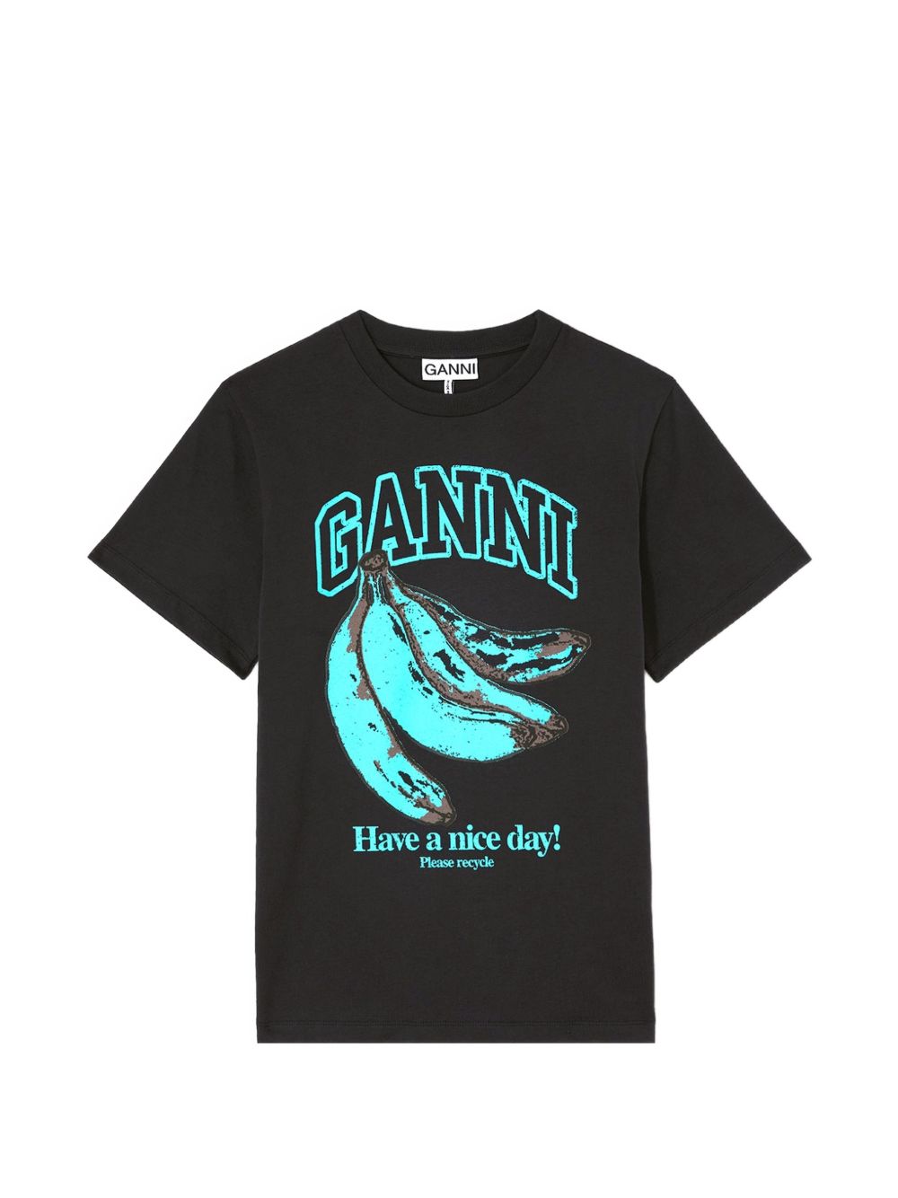 Ganni Women Printed Cotton T-Shirt