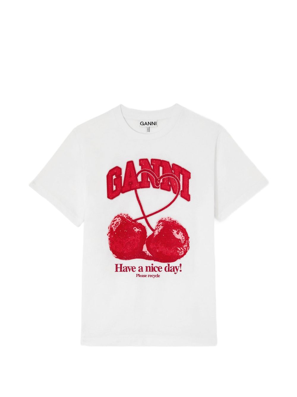 Ganni Women Printed Cotton T-Shirt