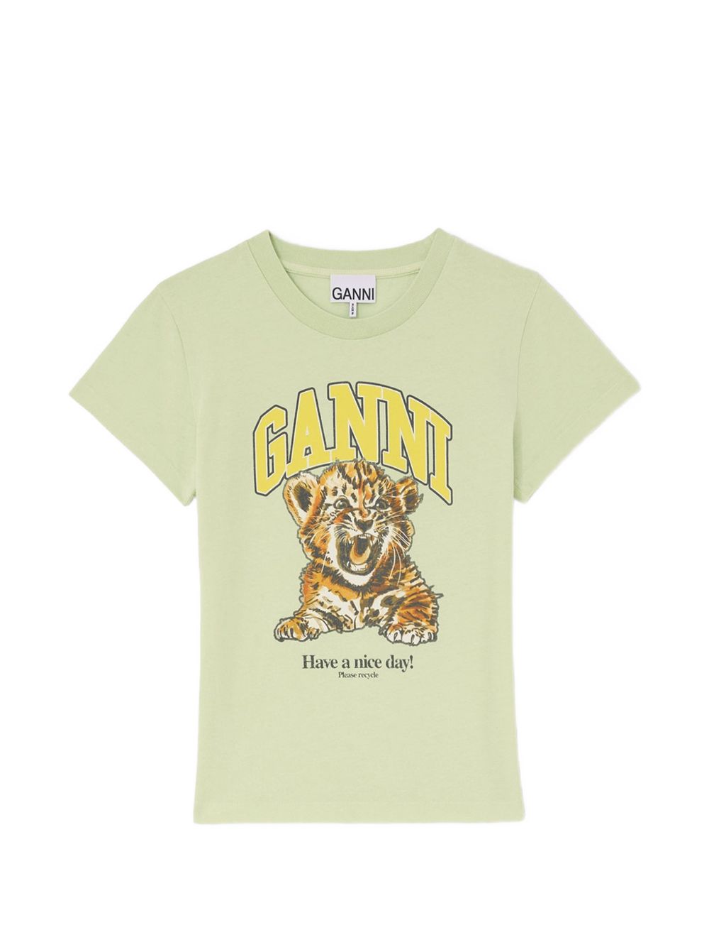 Ganni Women Printed Cotton T-Shirt