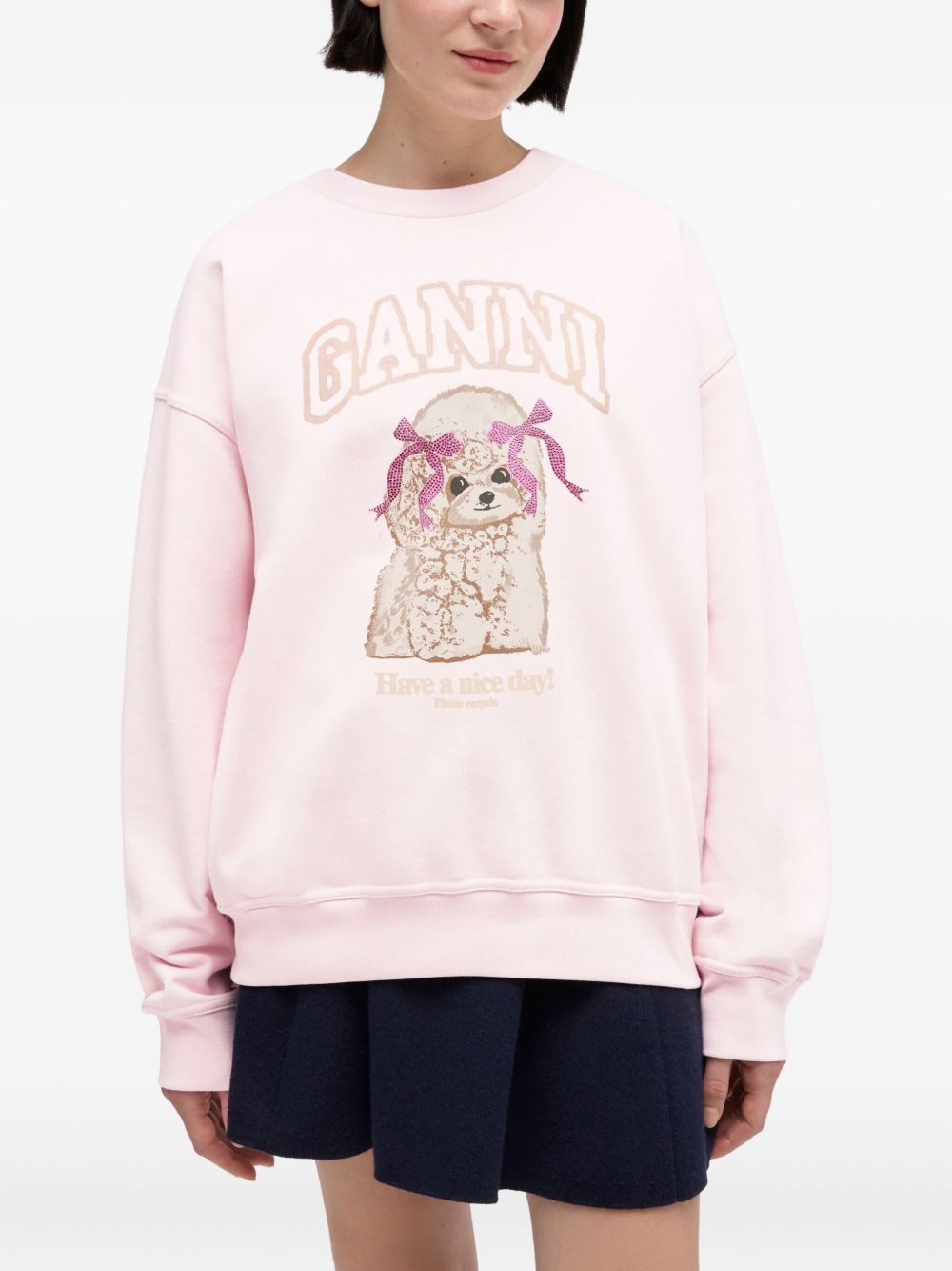 Ganni Women Puddle Organic Cotton Sweater
