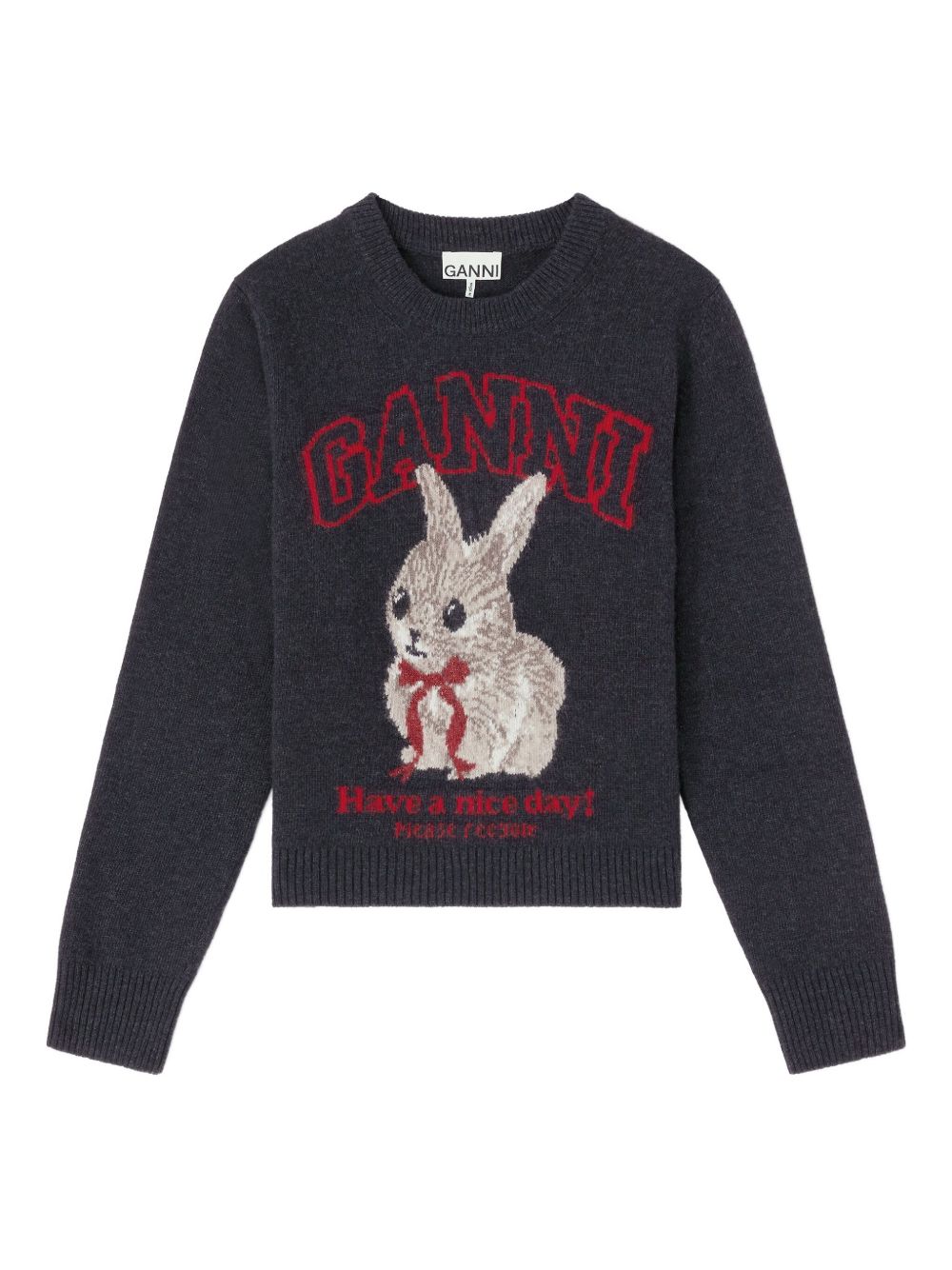 Ganni Women Wool Crewneck Sweater
