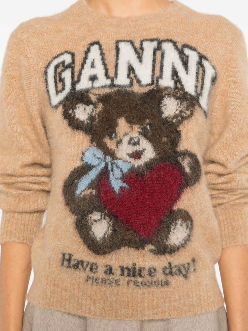 Ganni Women Wool Crewneck Sweater