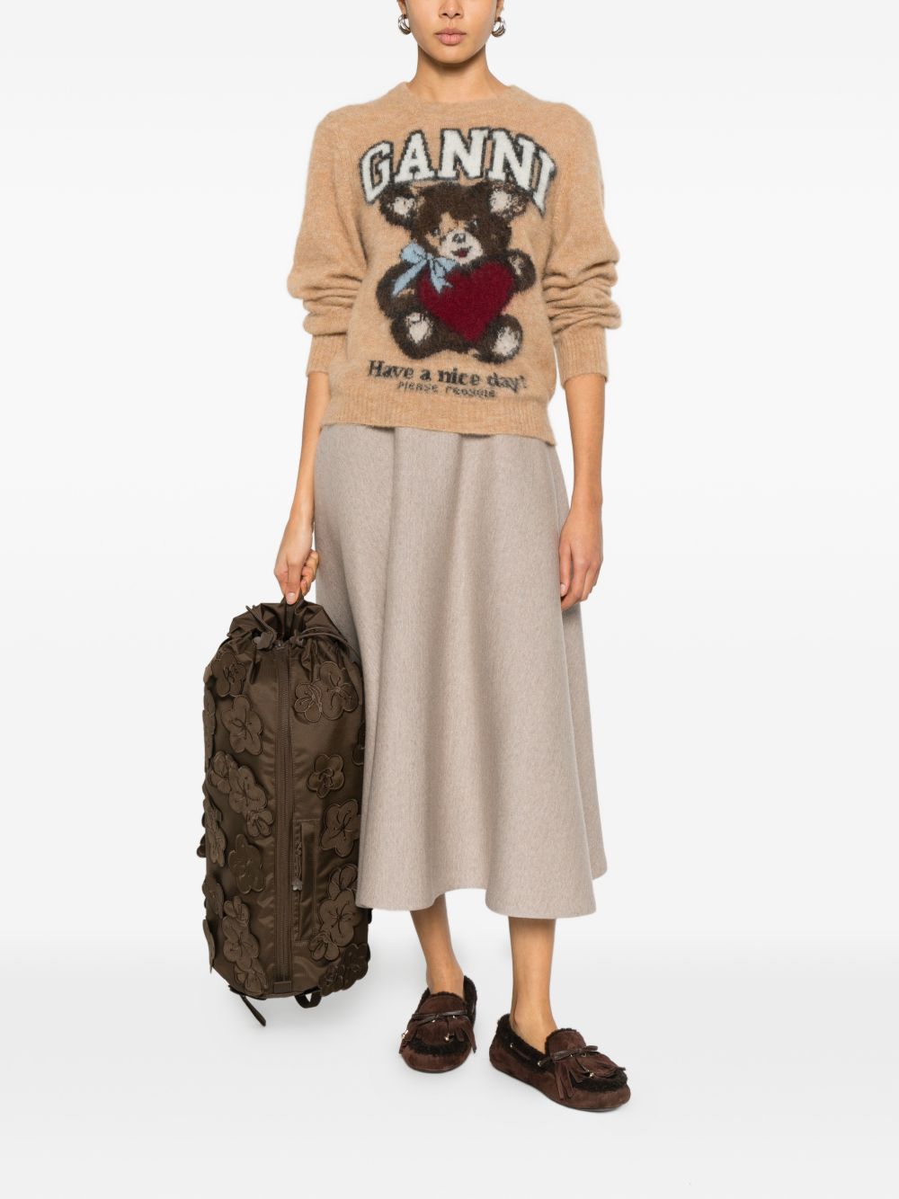 Ganni Women Wool Crewneck Sweater