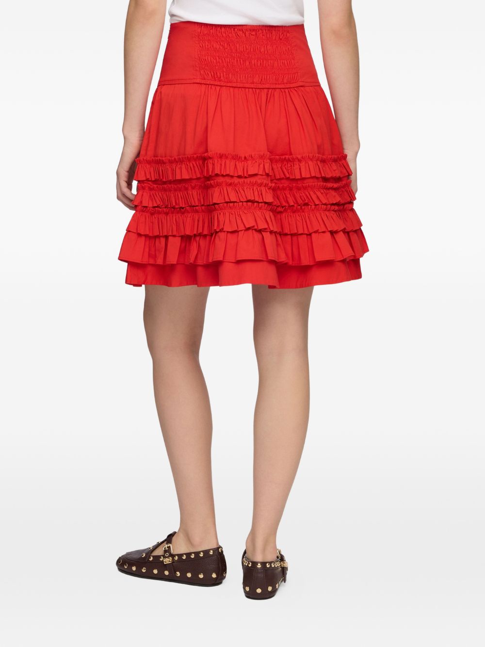 Ganni Women Organic Cotton Mini Skirt