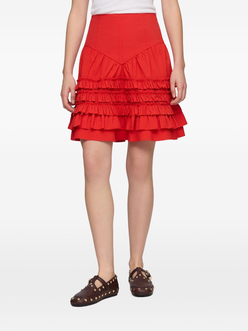 Ganni Women Organic Cotton Mini Skirt