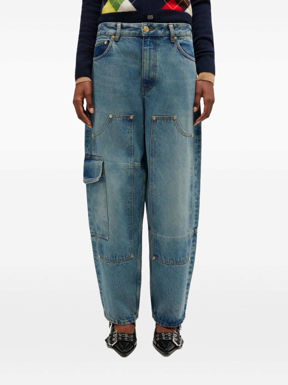 Ganni Women Denim Cotton Jeans