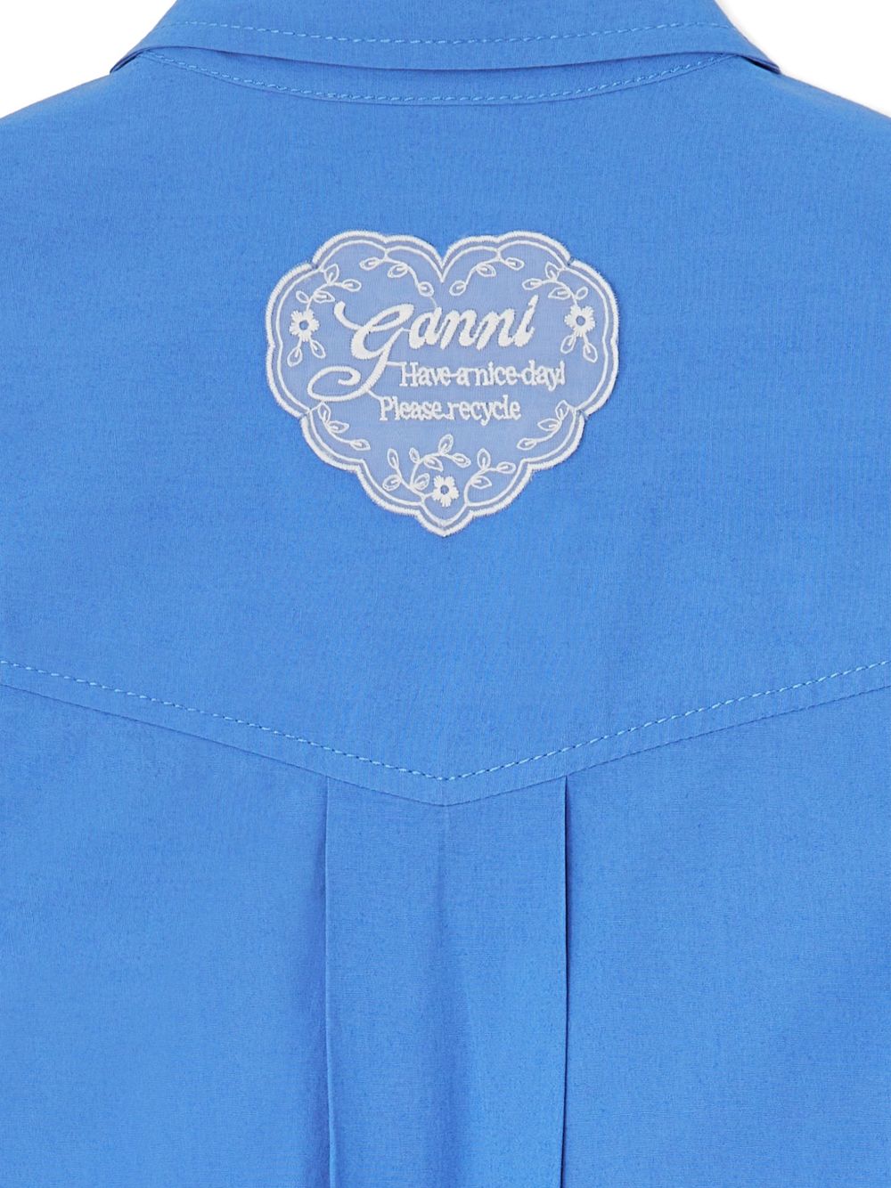 Ganni Women Organic Cotton Cropped Shirt