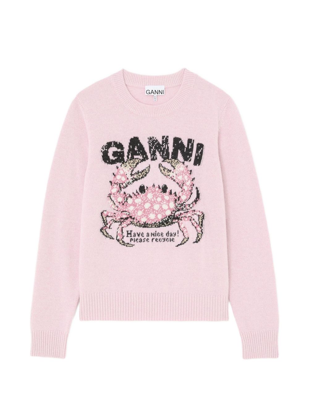 Ganni Women Wool Crewneck Sweater