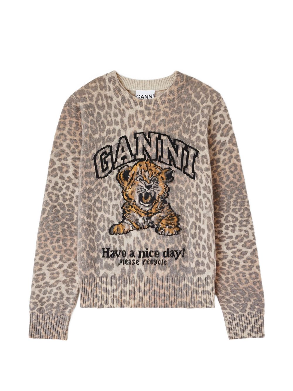 Ganni Women Wool Crewneck Sweater