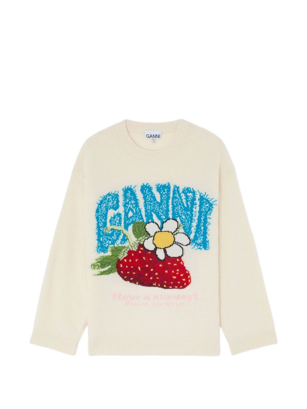 Ganni Women Wool Crewneck Sweater