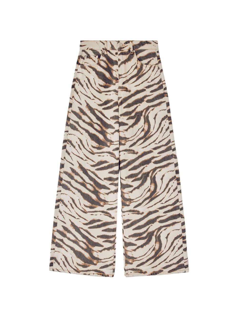 Ganni Women Zebra Print Denim Jeans
