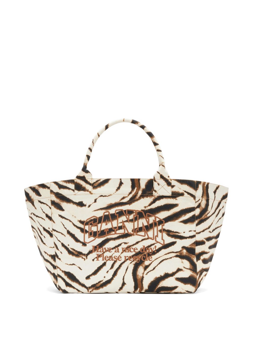 Ganni Women Xxl Canvas Tote Bag