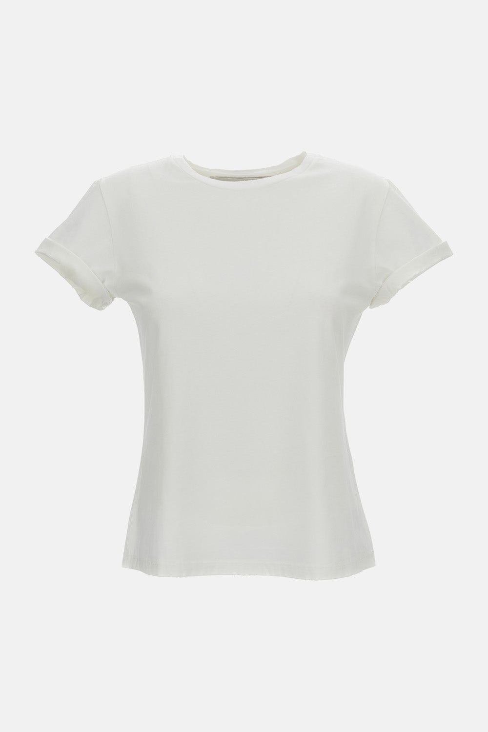 Golden Goose Women Slim T-Shirt Distressed Cotton Jersey
