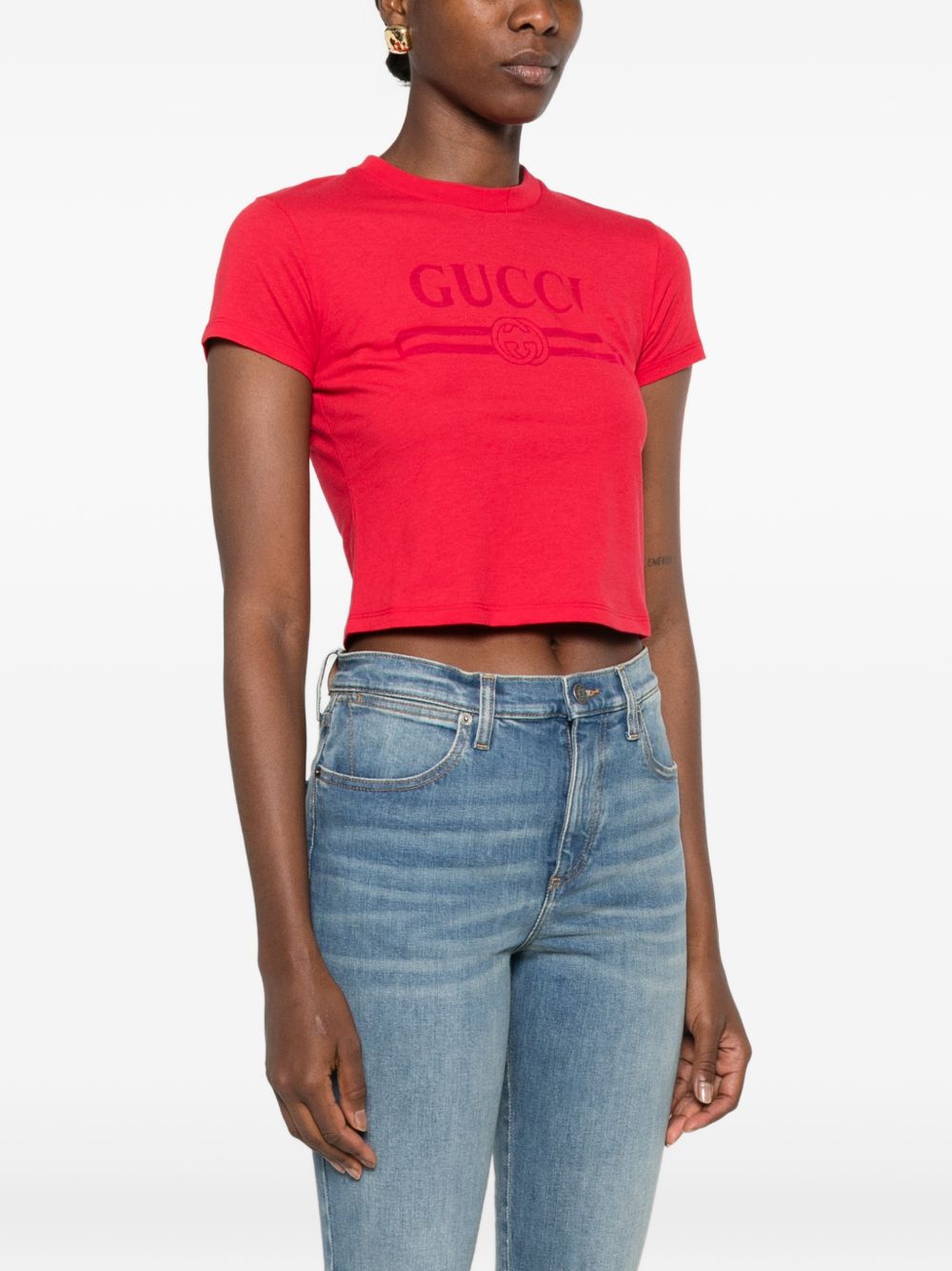 Gucci Women Logo Cotton T-Shirt