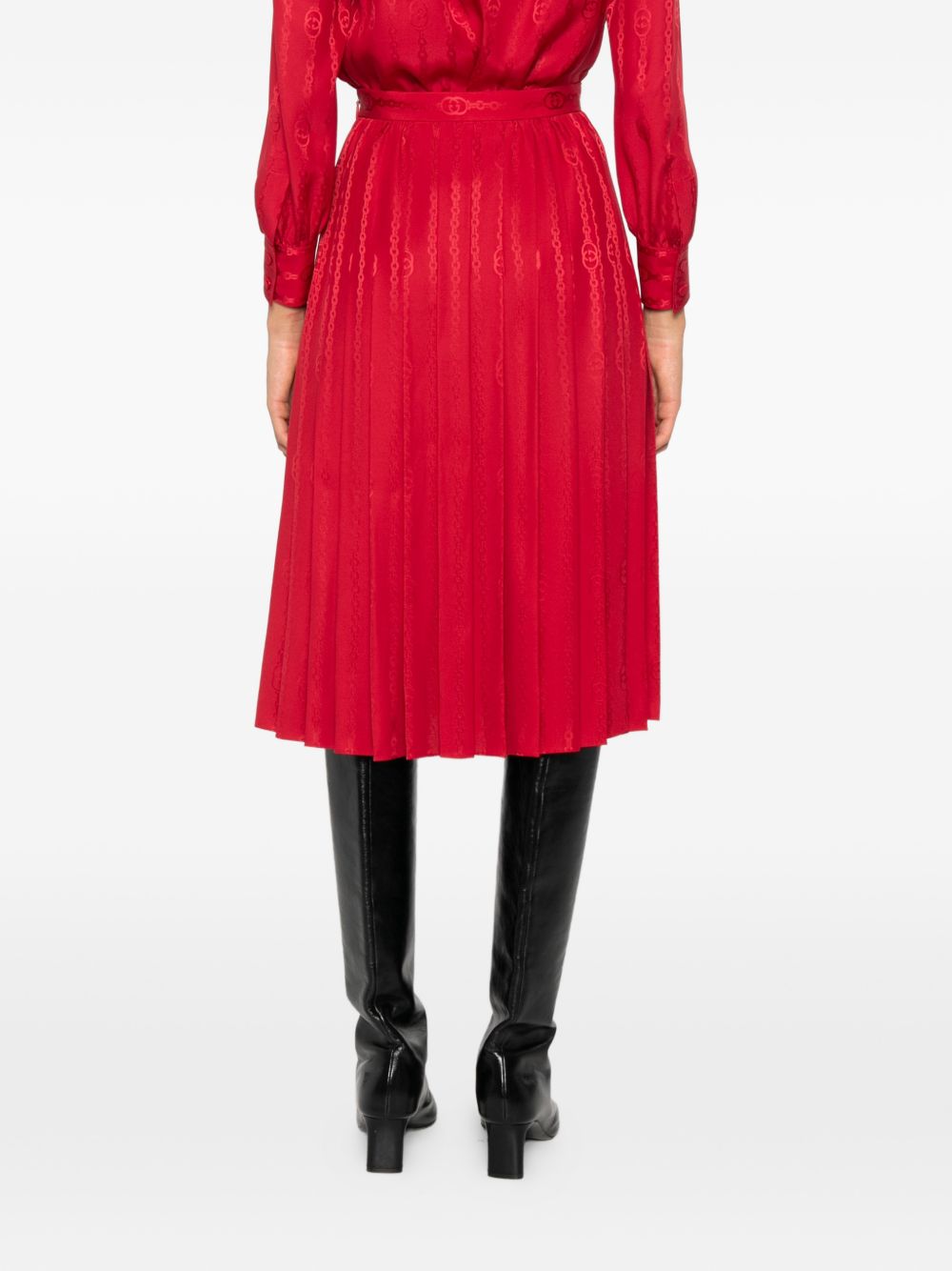 Gucci Women Silk Midi Skirt