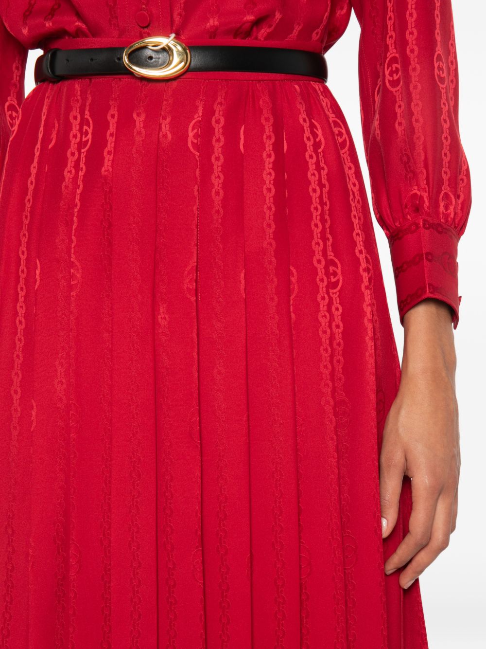 Gucci Women Silk Midi Skirt