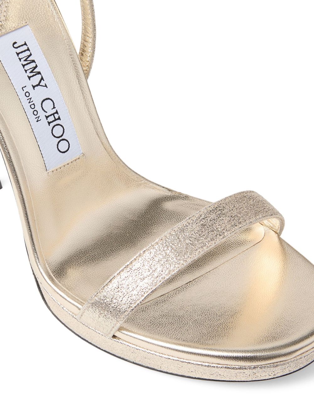 Jimmy Choo Women Moza Leather Heel Sandals