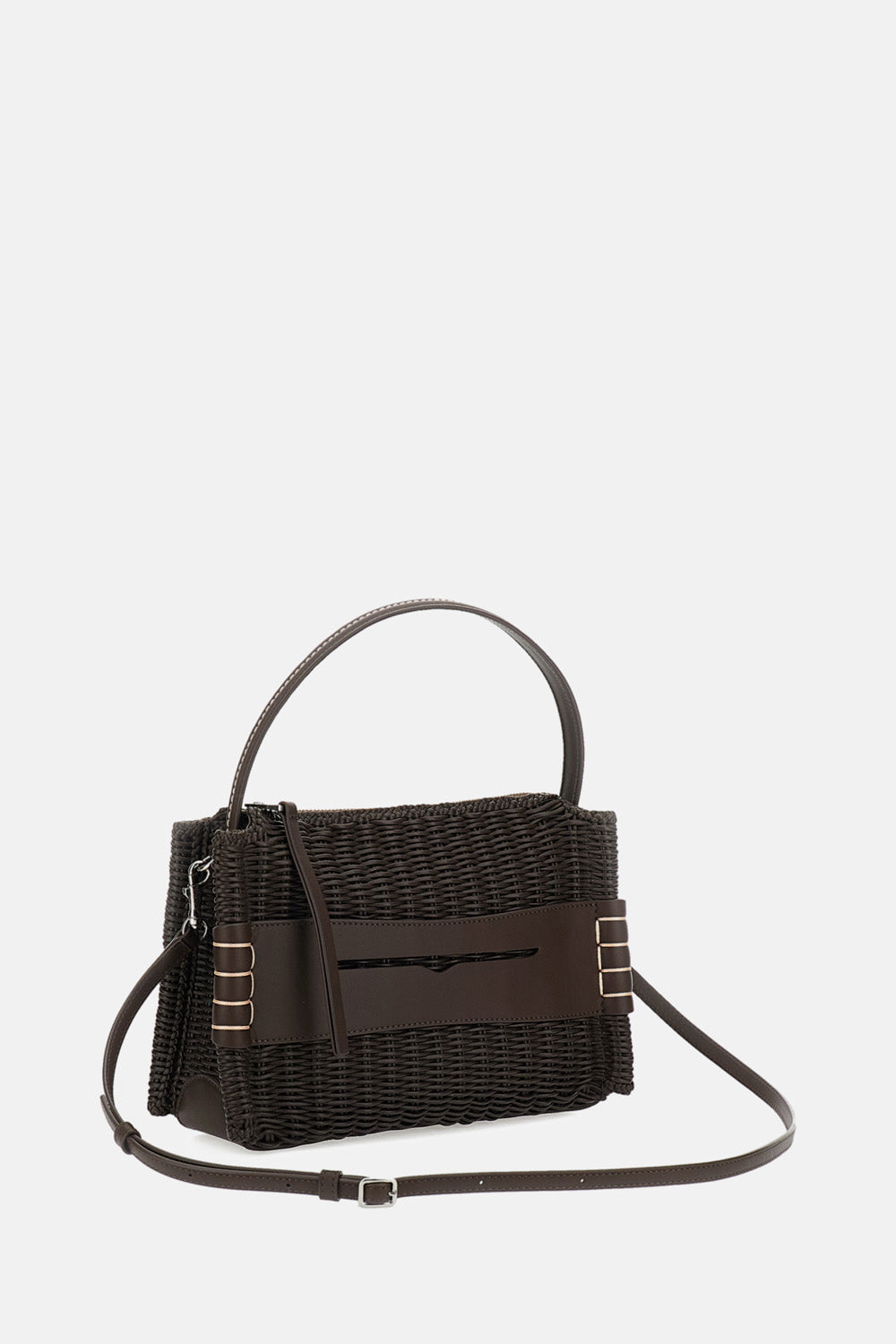 Jw Anderson Women Loafer Bag In Woven Leather