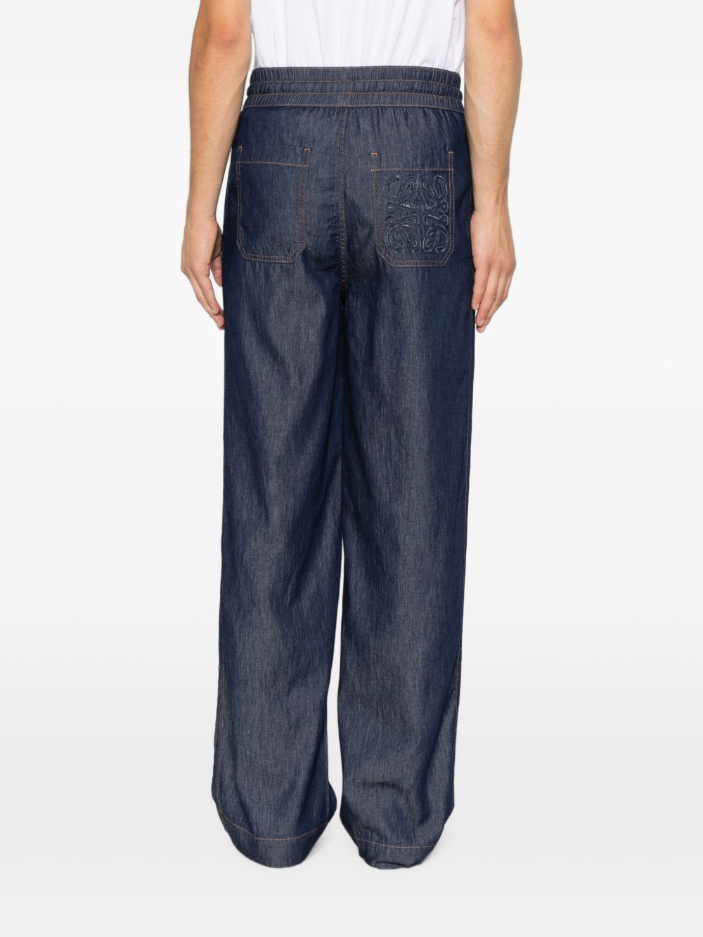 Loewe Men Denim Wide-Leg Trousers