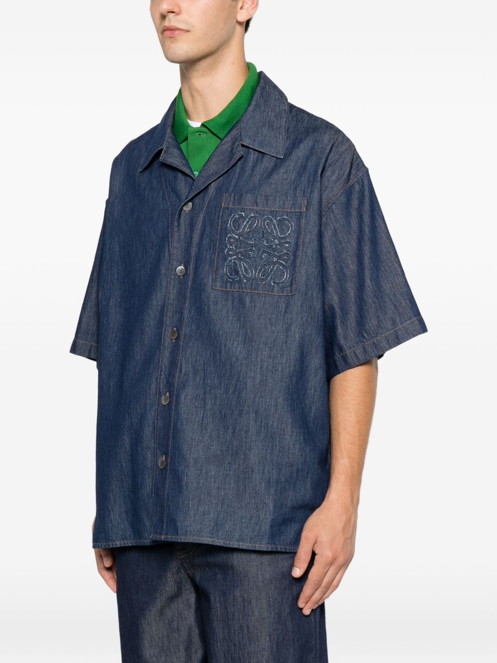 Loewe Men Anagram Denim Shirt