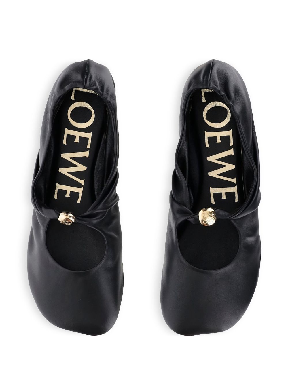 Loewe Women Pebble Leather Ballets