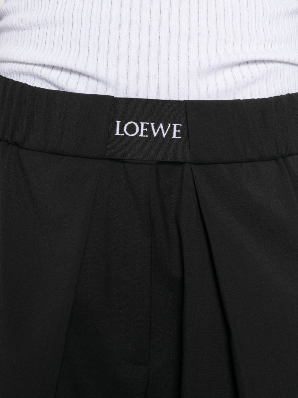 Loewe Women Wool Wide-Leg Trousers