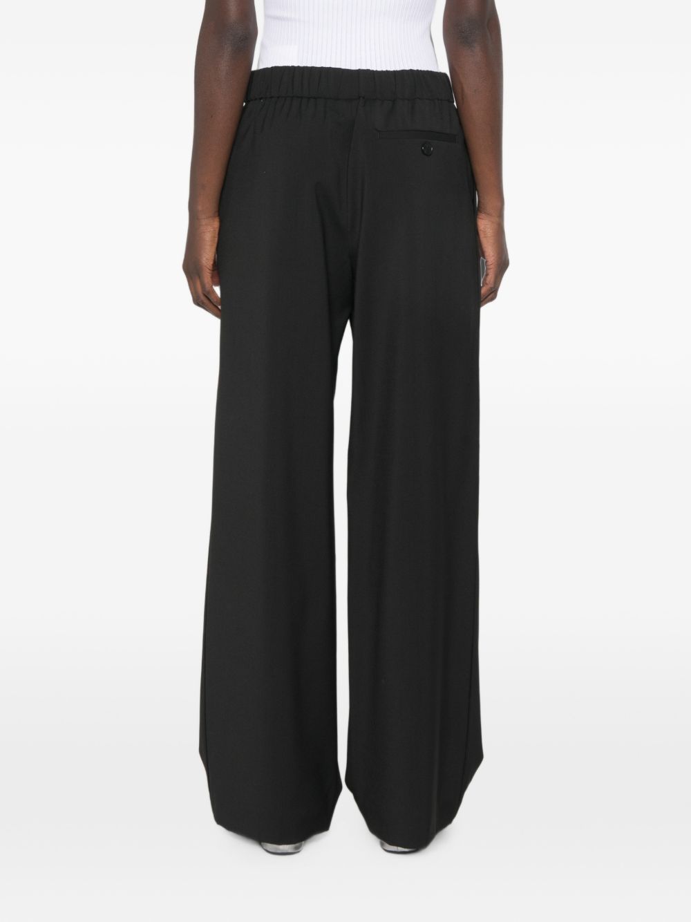 Loewe Women Wool Wide-Leg Trousers