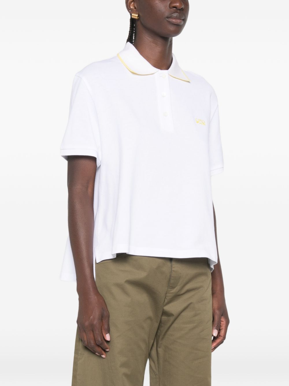 Loewe Women Anagram Cotton Polo Shirt