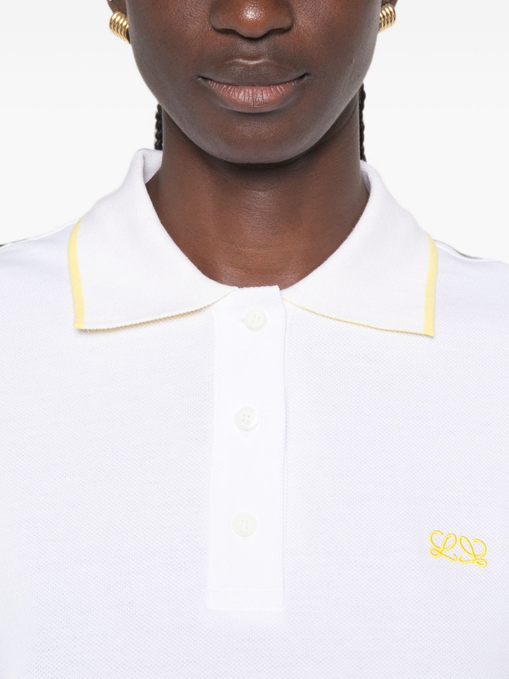Loewe Women Anagram Cotton Polo Shirt