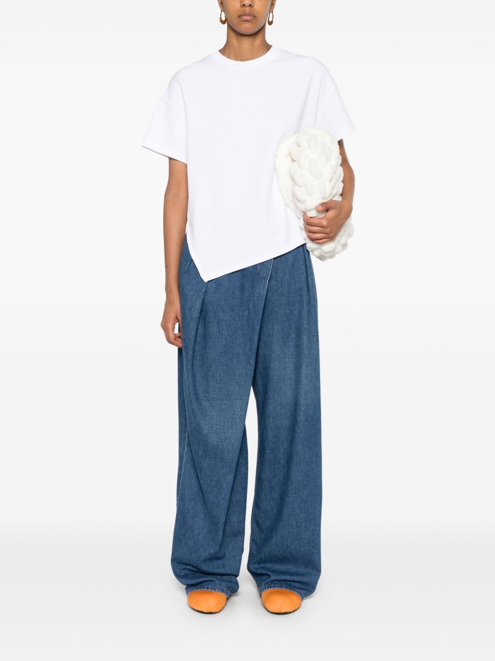 Loewe Women Asymmetric Cotton T-Shirt