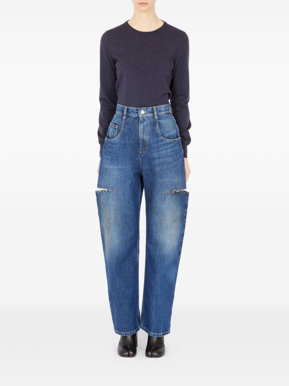 Maison Margiela Women Baloon Denim Cotton Jeans
