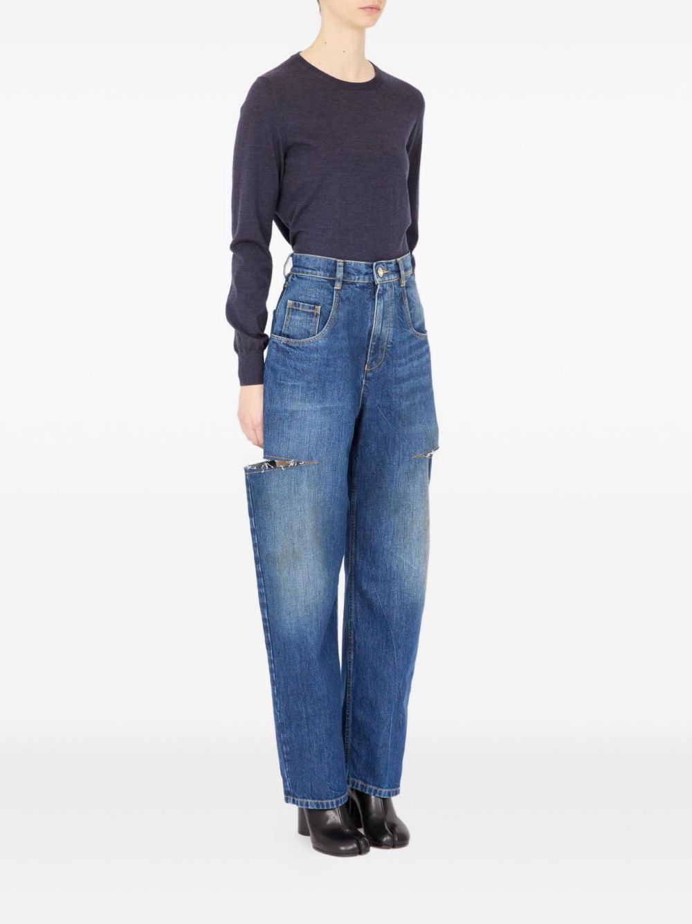 Maison Margiela Women Baloon Denim Cotton Jeans