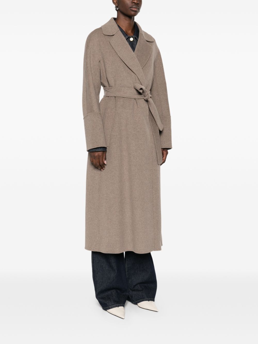 S Max Mara Women Wool Belted Coat