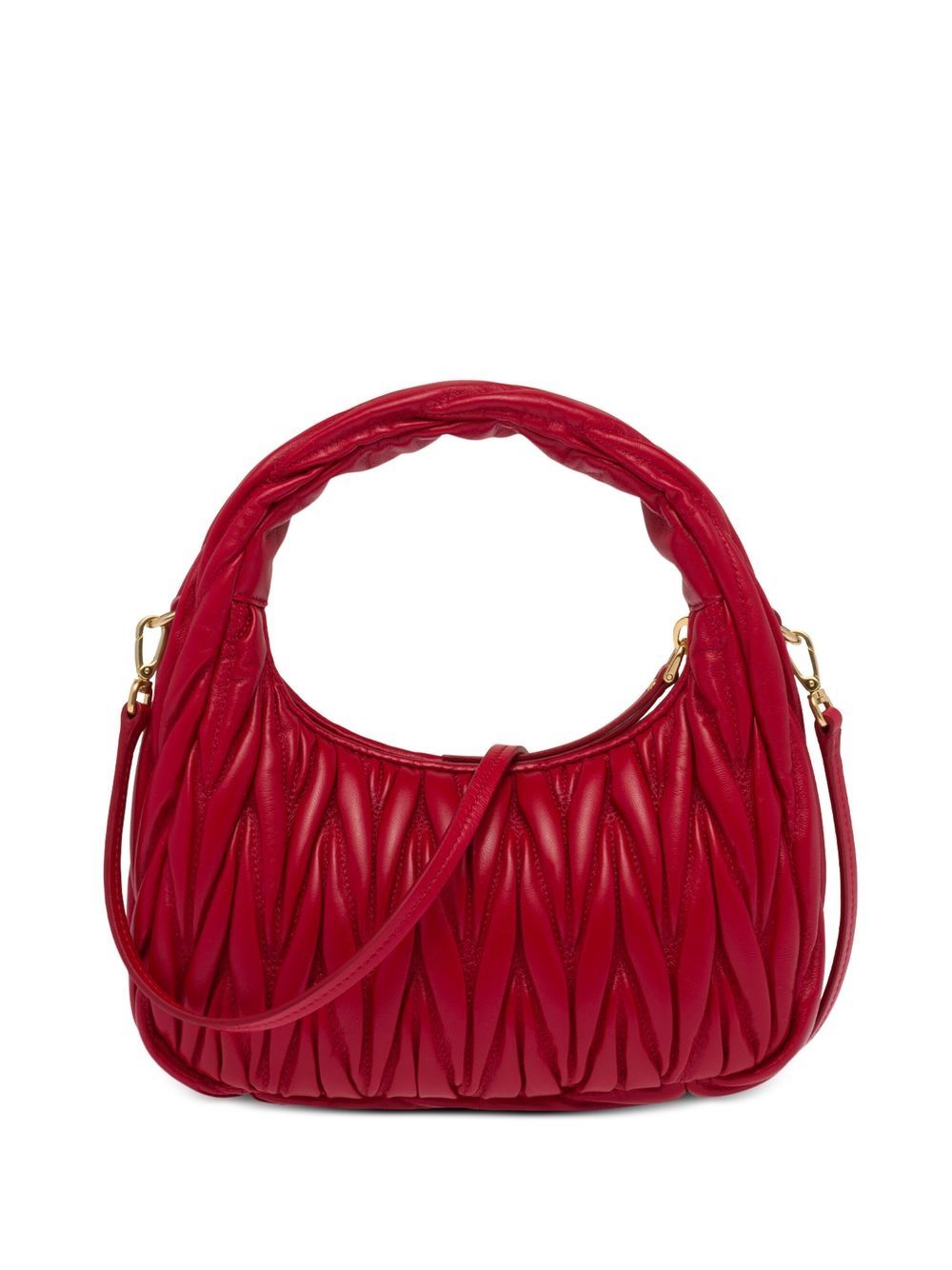Miu Miu Women Wander Small Leather Hobo Bag