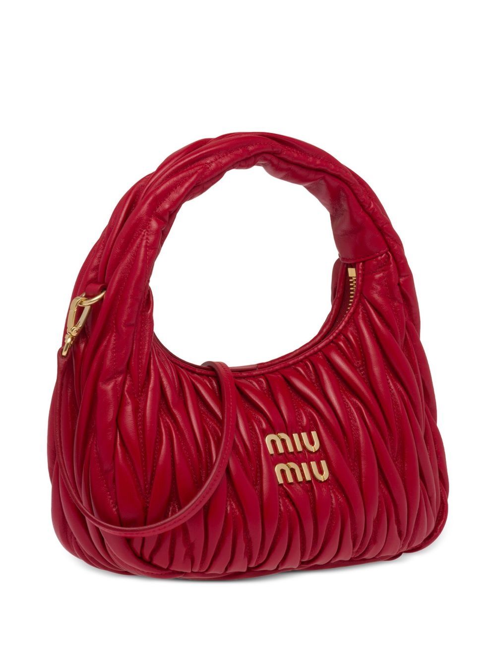 Miu Miu Women Wander Small Leather Hobo Bag