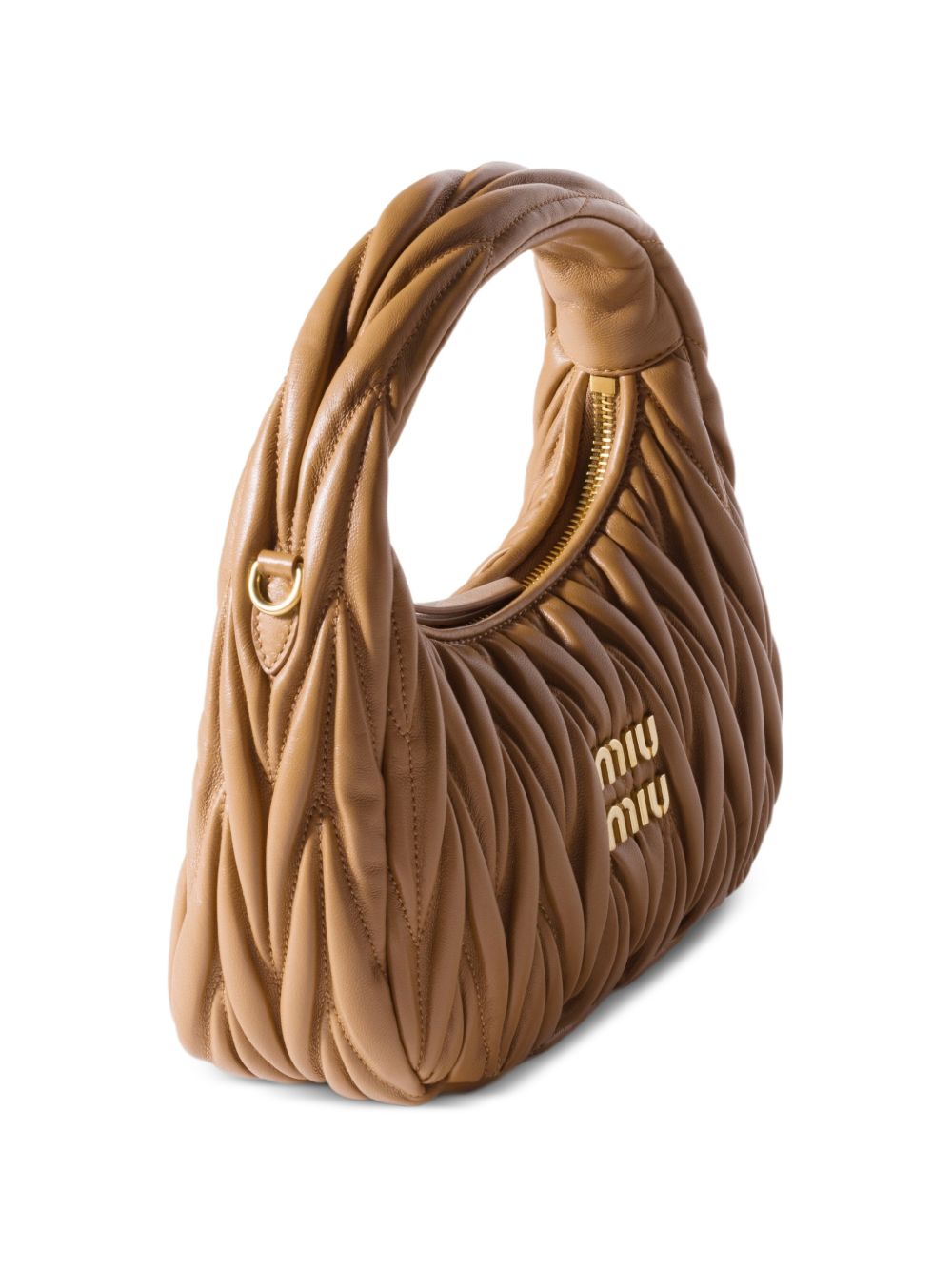 Miu Miu Women Wander Small Leather Hobo Bag