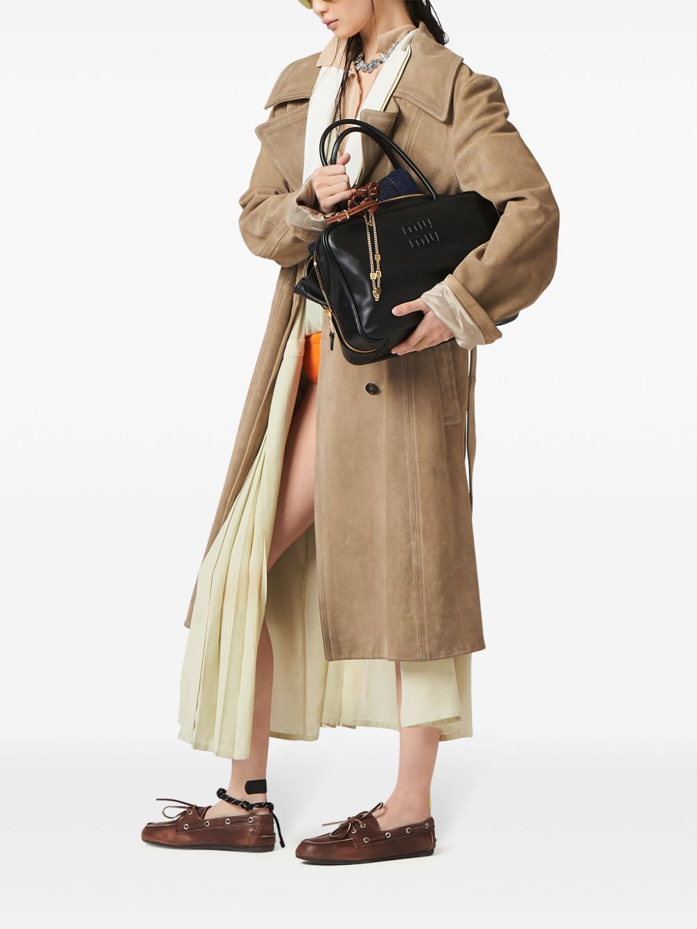 Miu Miu Women Beau Large Leather Handbag