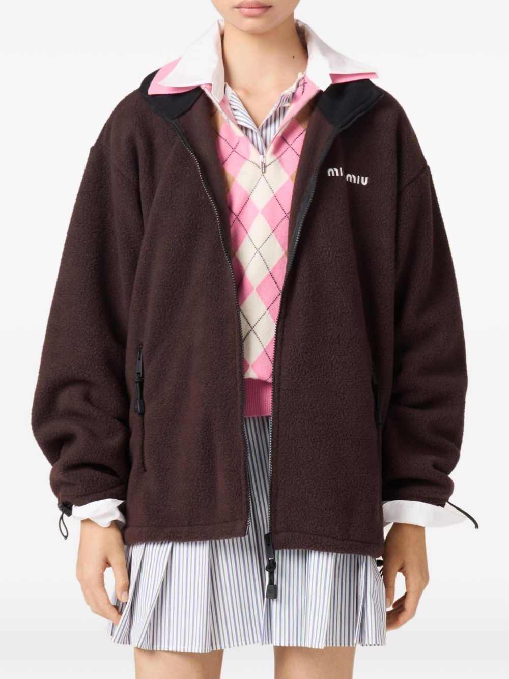 Miu Miu Women Fleece Blouson Jacket