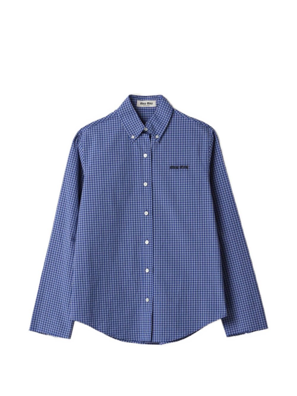 Miu Miu Women Checked Cotton Shirt