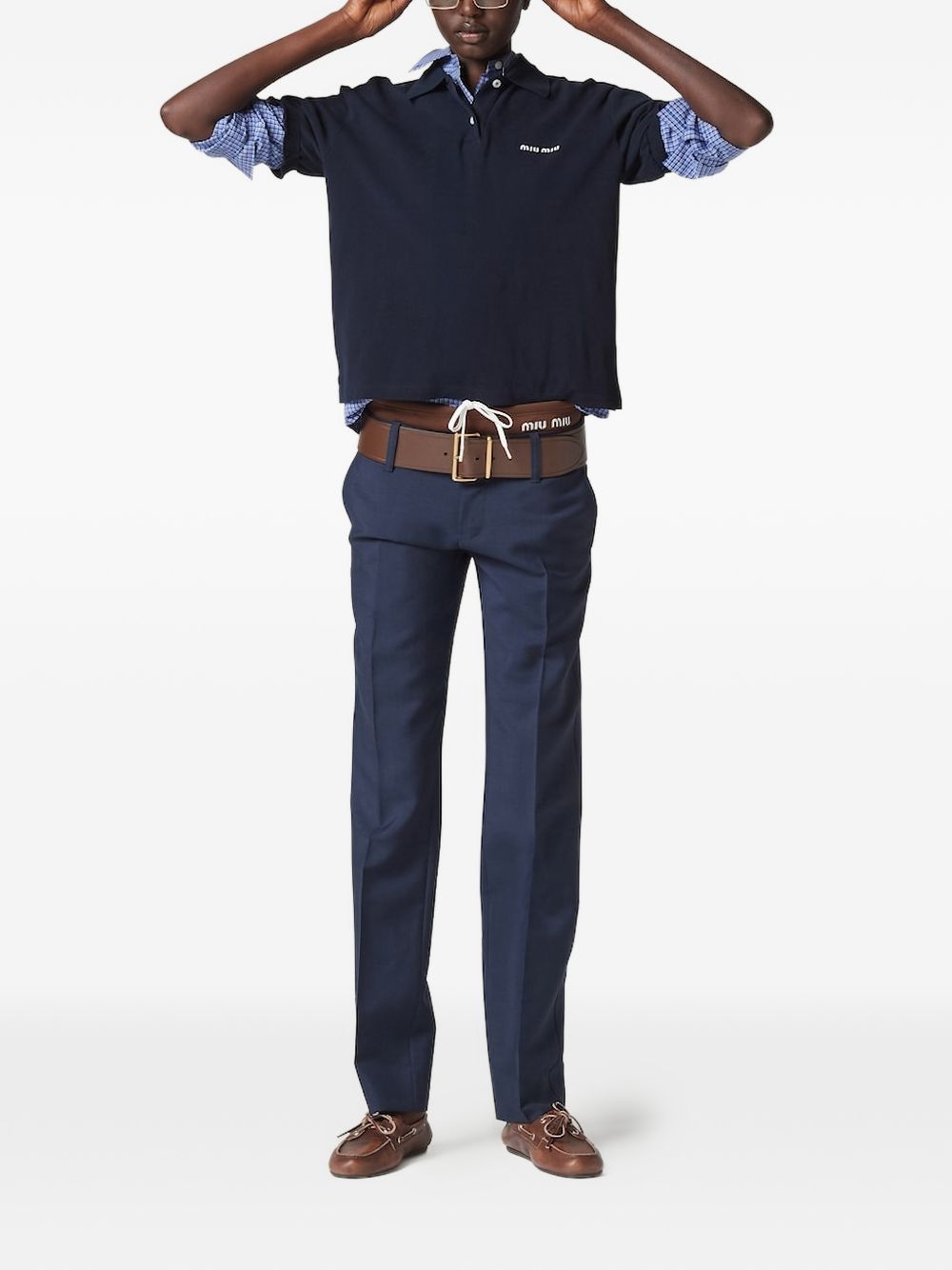 Miu Miu Women Checked Cotton Shirt