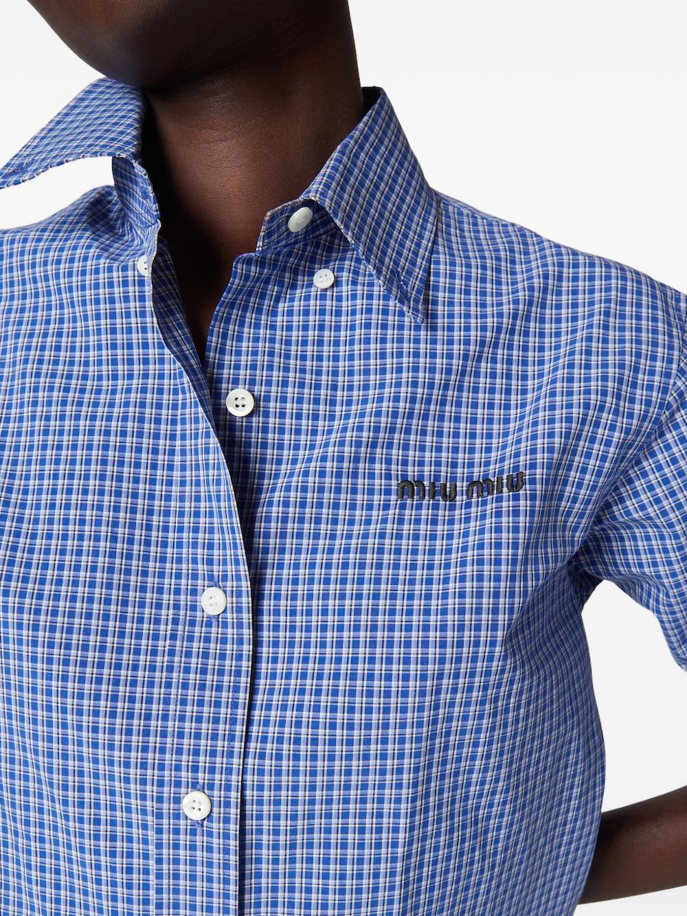 Miu Miu Women Checked Cotton Shirt
