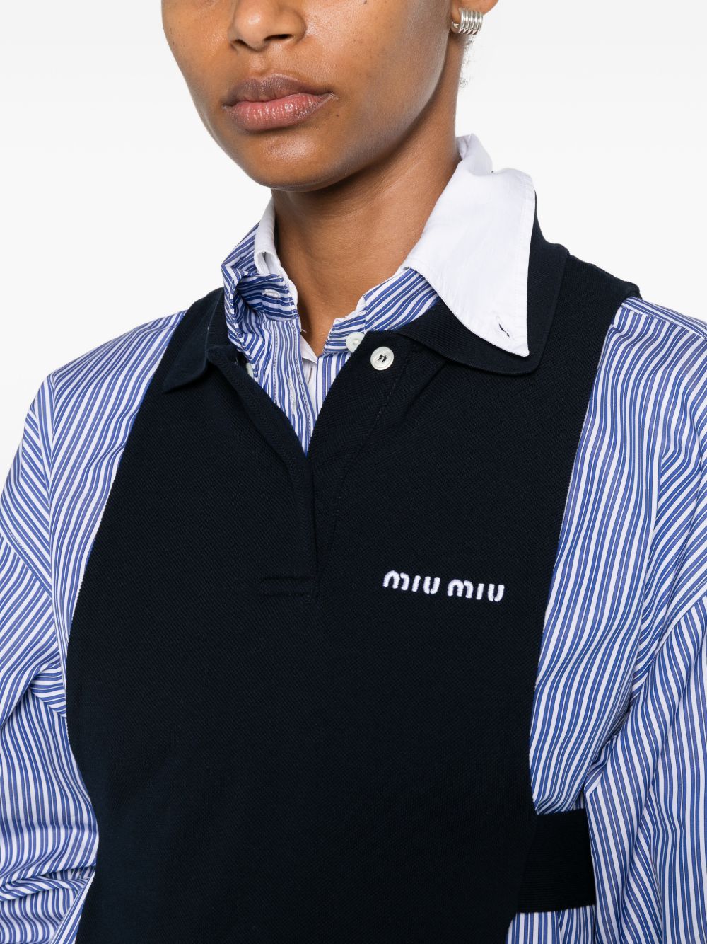 Miu Miu Women Cotton Polo Top