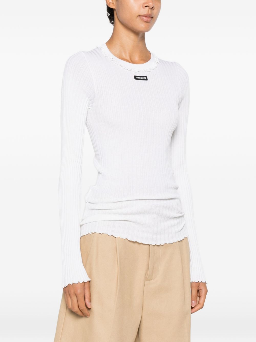 Miu Miu Women Silk Crewneck Sweater